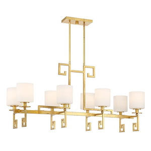 Quatrain - 8 Light Linear Chandelier In Modern Style-21 Inches Tall and 15.5 Inches Wide - 1279295