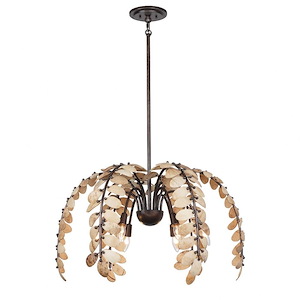 Grecian - 6 Light Chandelier In Coastal Style by Breegan Jane -18 Inches Tall and 30 Inches Wide