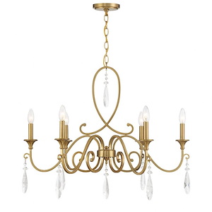 Fairchild - 6 Light Chandelier In Glam Style-26 Inches Tall and 31 Inches Wide
