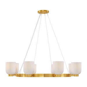 Isla Blanca - 8 Light Chandelier In Vintage Style by Breegan Jane -26 Inches Tall and 40 Inches Wide