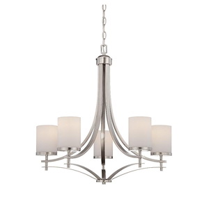 5 Light Chandelier-Transitional Style with contemporary Inspirations-26 inches tall by 26 inches wide