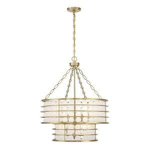 Byron - 6 Light Chandelier In Mid-Century Modern Style-29 Inches Tall and 24 Inches Wide