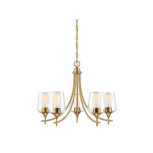 5 Light Chandelier-Transitional Style with Contemporary and Bohemian Inspirations-18.5 inches tall by 23 inches wide