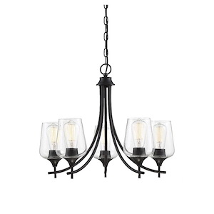 5 Light Chandelier-Transitional Style with Contemporary and Bohemian Inspirations-18.5 inches tall by 23 inches wide - 688546