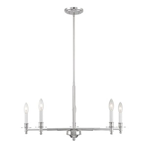 Jasmine - 5 Light Chandelier In Vintage Style-15.5 Inches Tall and 30 Inches Wide