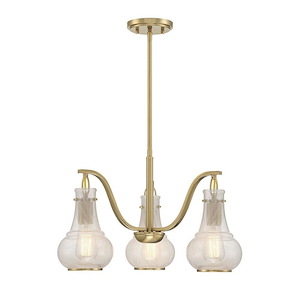 Adams - 3 Light Chandelier In Modern Style-13.5 Inches Tall and 21 Inches Wide - 1279311