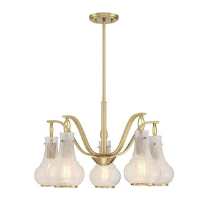 Adams - 5 Light Chandelier In Modern Style-14.5 Inches Tall and 25 Inches Wide - 1279312