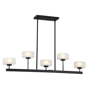 Falster - 15W 5 LED Linear Chandelier In Mid-Century Modern Style-9.5 Inches Tall and 5.75 Inches Wide