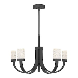 Kahn - 30W 6 LED Chandelier In Contemporary Style-20 Inches Tall and 30 Inches Wide