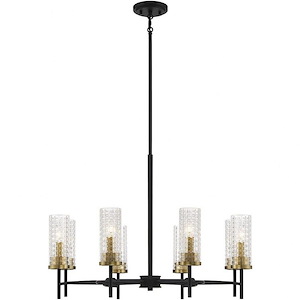 8 Light Chandelier-14 inches tall by 12 inches wide