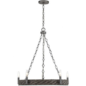 5 Light Chandelier-28 inches tall by 26 inches wide - 1217219