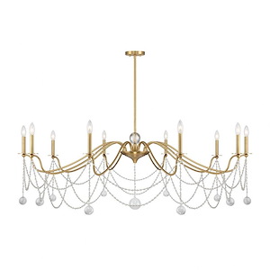 Mariposa  - 10 Light Chandelier In Glam Style-21.5 Inches Tall and 60 Inches Wide