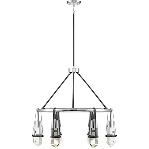 30W 6 LED Chandelier-27.25 inches tall by 28.25 inches wide