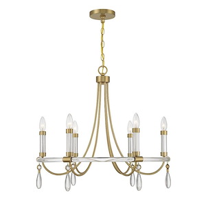 Mayfair - 6 Light Chandelier In Glam Style-23.5 Inches Tall and 25.5 Inches Wide - 1279327