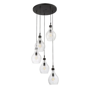 5 Light Chandelier-Industrial Style with Rustic and Farmhouse Inspirations-13.5 inches tall by 23 inches wide - 477795