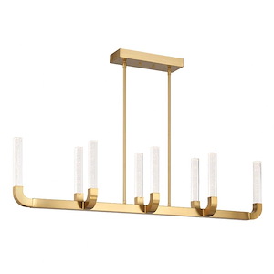 Del Mar - 40W 8 LED Linear Chandelier In Contemporary Style by Breegan Jane -11 Inches Tall and 7.5 Inches Wide