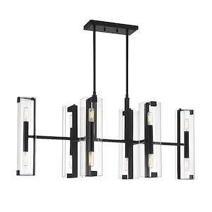 Winfield - 12 Light Linear Chandelier In Contemporary Style-17.25 Inches Tall And 14 Inches Wide