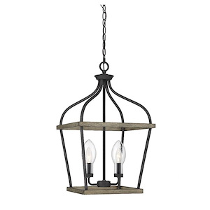 2 Light Outdoor Chandelier-Modern Farmhouse Style with Rustic and Country French Inspirations-23.5 inches tall by 14 inches wide - 731181