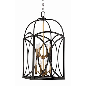 8 Light Large Foyer-Traditional Style with Bohemian and Transitional Inspirations-37 inches tall by 18 inches wide - 1150710
