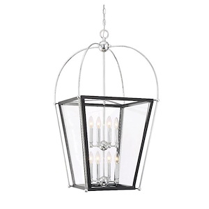 8 Light Foyer-Traditional Style with Transtional and Contemporary Inspirations-38.25 inches tall by 20 inches wide