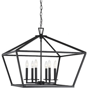 6 Light Foyer-Transitional Style with Contemporary and Farmhouse Inspirations-23 inches tall by 26 inches wide - 820659