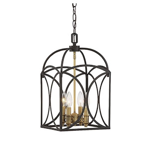 4 Light Small Foyer-Traditional Style with Bohemian and Transitional Inspirations-18 inches tall by 10 inches wide