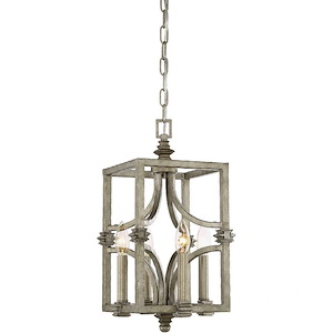 4 Light Foyer-Industrial Style with Farmhouse and Contemporary Inspirations-16.5 inches tall by 9 inches wide