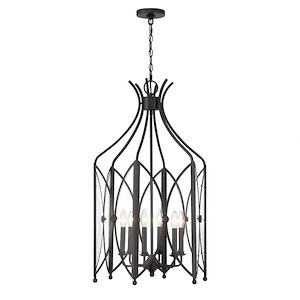 Enclave - 6 Light Pendant In Vintage Style-35 Inches Tall and 21 Inches Wide