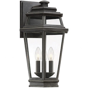 3 Light Outdoor Wall Lantern-Traditional Style with Transitional Inspirations-18.2 inches tall by 10.6 inches wide