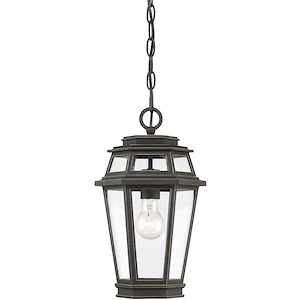 1 Light Outdoor Hanging Lantern-Traditional Style with Transitional Inspirations-15.4 inches tall by 7.8 inches wide