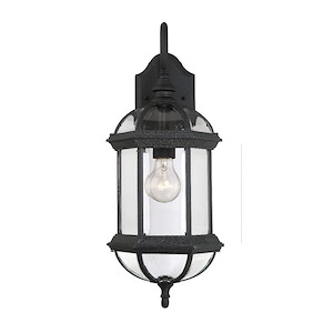 1 Light Outdoor Wall Lantern-Traditional Style with Transitional and Rustic Inspirations-20 inches tall by 8.25 inches wide
