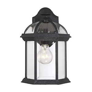 1 Light Outdoor Wall Lantern-Traditional Style with Transitional and Rustic Inspirations-11.5 inches tall by 7.75 inches wide