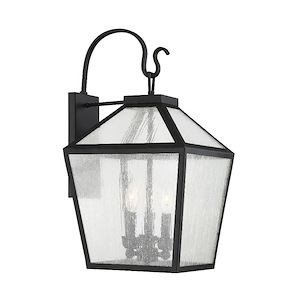 3 Light Outdoor Wall Lantern-Modern Farmhouse Style with Rustic and Transitional Inspirations-23.5 inches tall by 12 inches wide