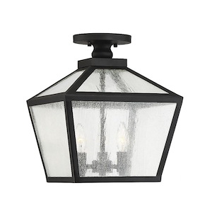 3 Light Outdoor Flush Mount-Modern Farmhouse Style with Rustic and Transitional Inspirations-14.5 inches tall by 12 inches wide - 820679