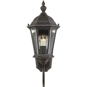 1 Light Outdoor Wall Lantern-Traditional Style with Transitional Inspirations-20 inches tall by 8 inches wide
