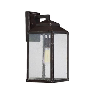 1 Light Outdoor Wall Lantern-Rustic Style with Modern Farmhouse and Transitional Inspirations-14.88 inches tall by 6.5 inches wide