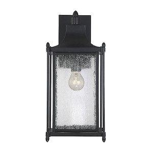 1 Light Outdoor Wall Lantern-Transitional Style with Modern Farmhouse and Contemporary Inspirations-18 inches tall by 8 inches wide