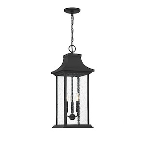 3 Light Outdoor Pendant-Traditional Style with Rustic and Farmhouse Inspirations-25 inches tall by 10.5 inches wide - 1217367