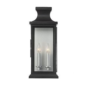 2 Light Outdoor Wall Lantern-Traditional Style with Transitional Inspirations-20 inches tall by 8.24 inches wide