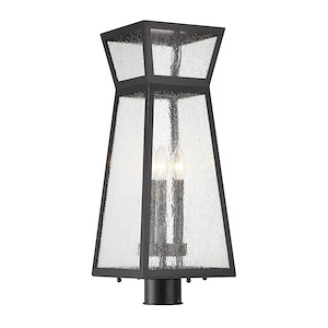 Millford - 3 Light Outdoor Post Lantern In Modern Style-23.25 Inches Tall and 9 Inches Wide