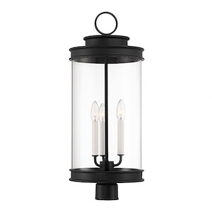Englewood - 3 Light Outdoor Post Lantern In Traditional Style-26 Inches Tall and 10.5 Inches Wide