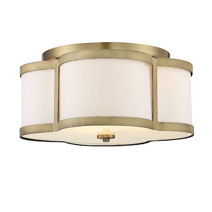 3 Light Semi-Flush Mount-Transitional Style with Bohemian and Eclectic Inspirations-8 inches tall by 16 inches wide