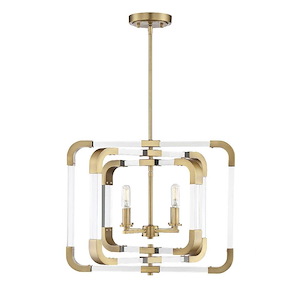 4 Light Semi-Flush Mount-Contemporary Style with Modern and Mid-Century Modern Inspirations-18 inches tall by 20 inches wide - 688646
