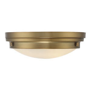 3 Light Flush Mount-Transitional Style with Contemporary and Industrial Inspirations-4.75 inches tall by 15 inches wide