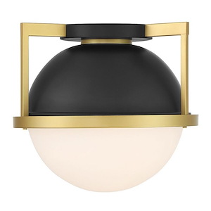 Carlysle - 1 Light Flush Mount In Modern Style-14.25 Inches Tall and 15 Inches Wide
