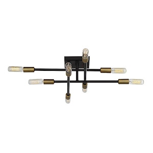 Lyrique - 8 Light Semi-Flush Mount in Industrial Style-4.75 Inches Tall and 19.5 Inches Wide - 533159