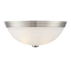 2 Light Flush Mount-Traditional Style with Transitional and Contemporary Inspirations-5 inches tall by 13 inches wide