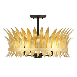 Ensley - 4 Light Semi-Flush Mount In Glam Style-13 Inches Tall and 20 Inches Wide