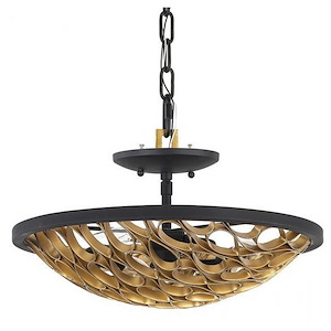 Ventura - 3 Light Semi-Flush Mount In Modern Style-8 Inches Tall and 16 Inches Wide