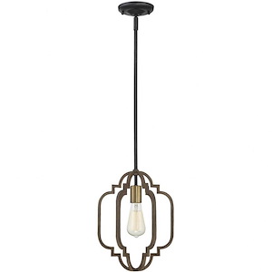 1 Light Mini-Pendant-Traditional Style with Farmhouse and Rustic Inspirations-13 inches tall by 10 inches wide